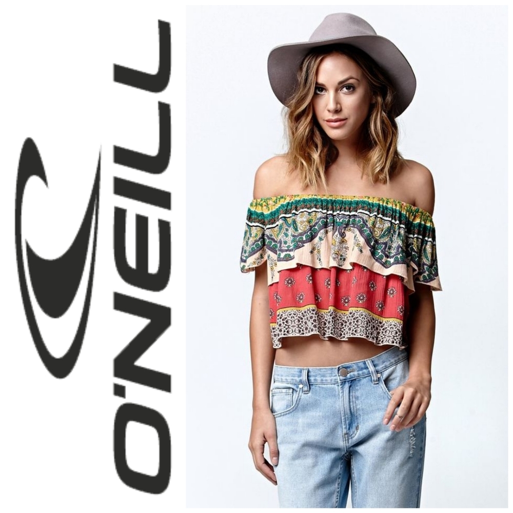 O'Neill Boho Cold Off the Shoulder Dallas Crop Top - Picture 4 of 6